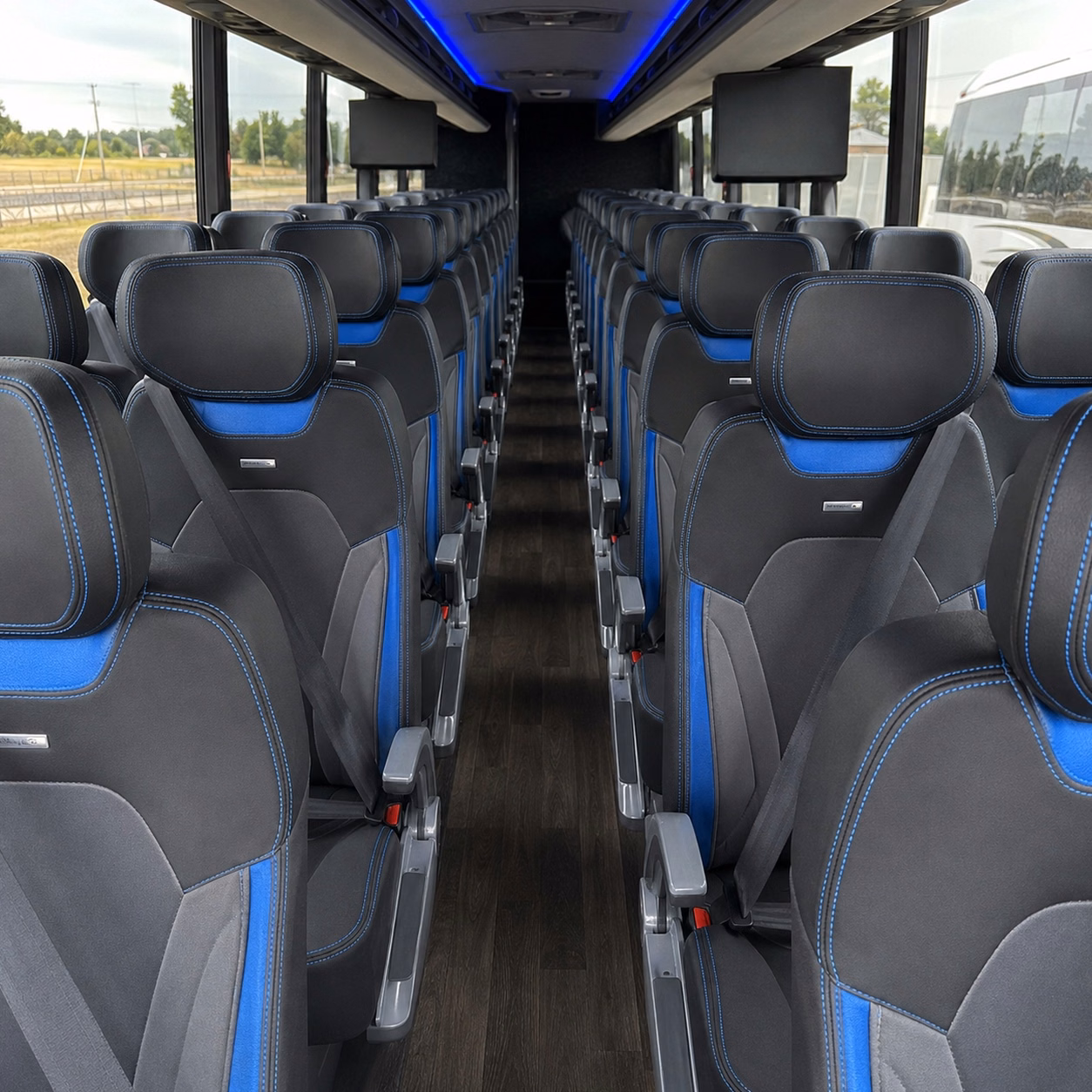 san leandro charter bus inside